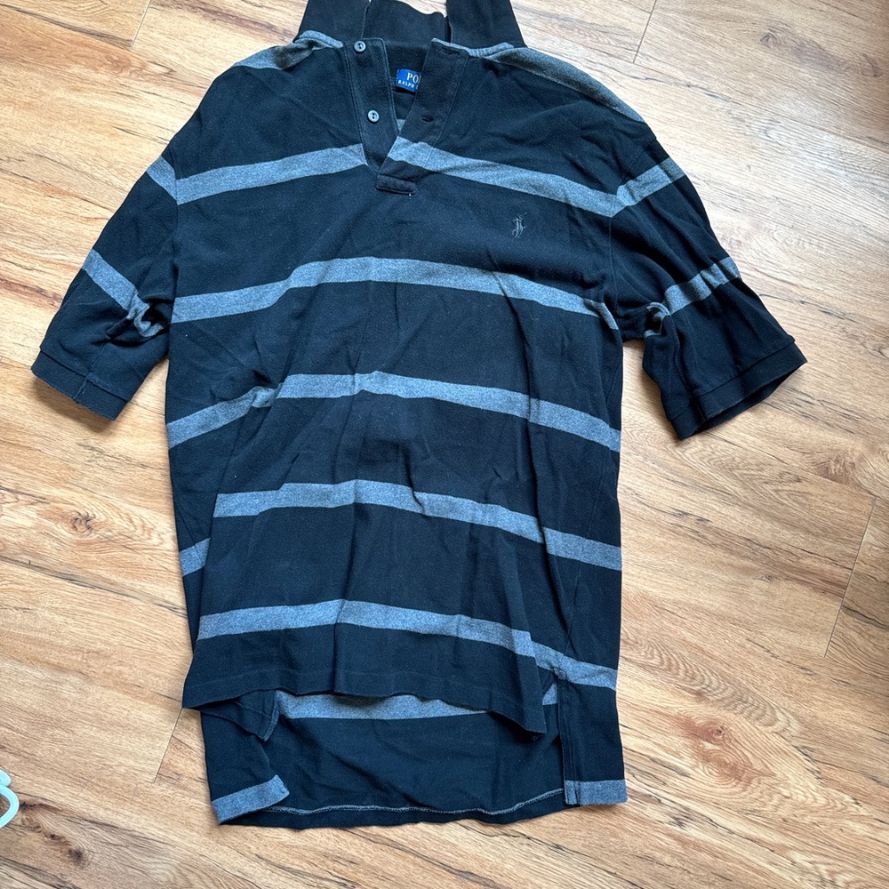 Polo by Ralph Lauren Black and Gray Polo Shirt